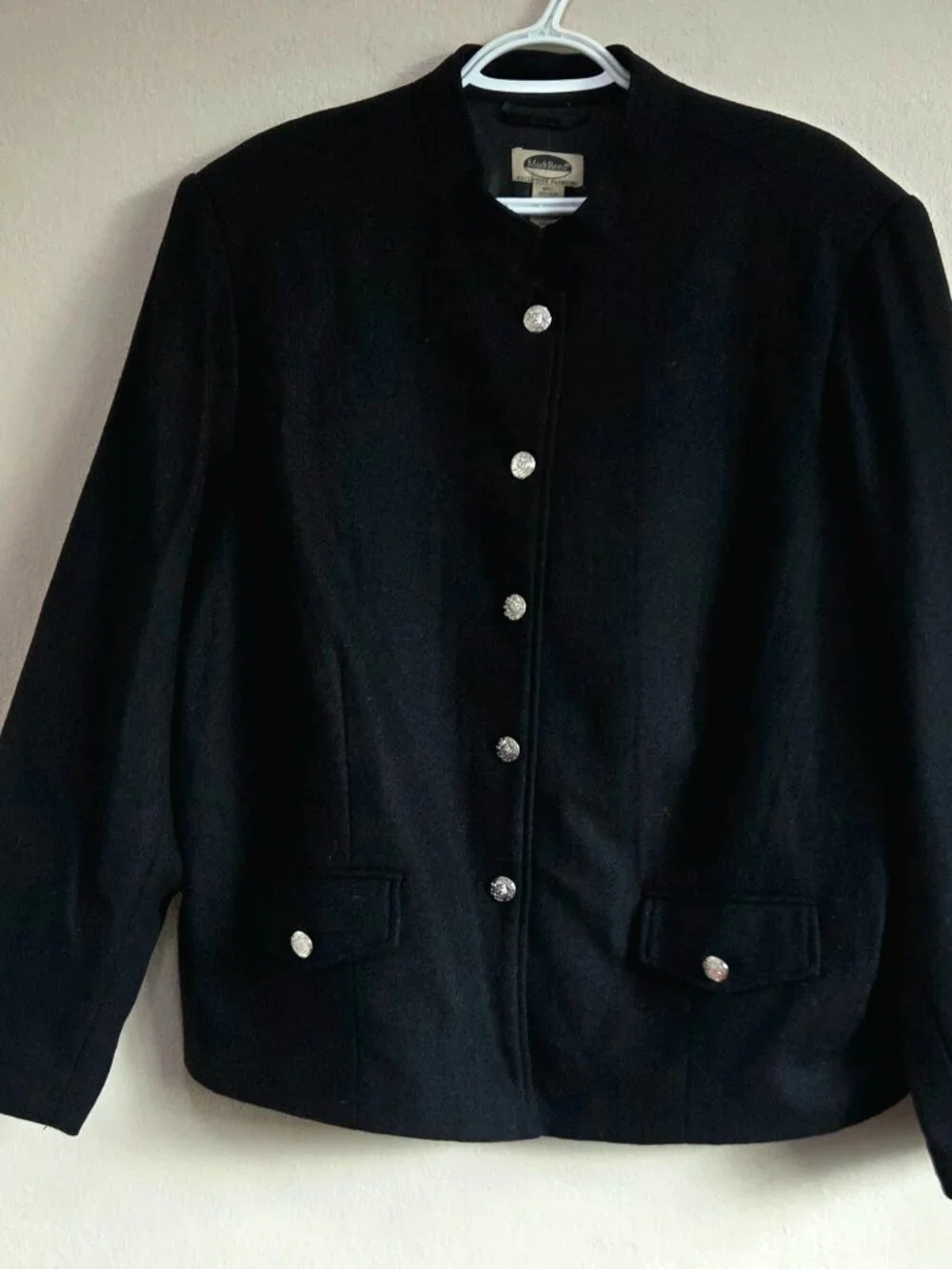 Vintage Mark Reed Wool Blazer/Jacket – Size 24W – China – Black 🖤🧥